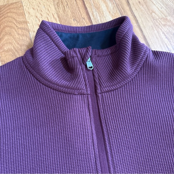 SPYDER Cable Knit Women's Maroon Sweater Jacket Full Zip, Size Medium - Picture 2 of 10